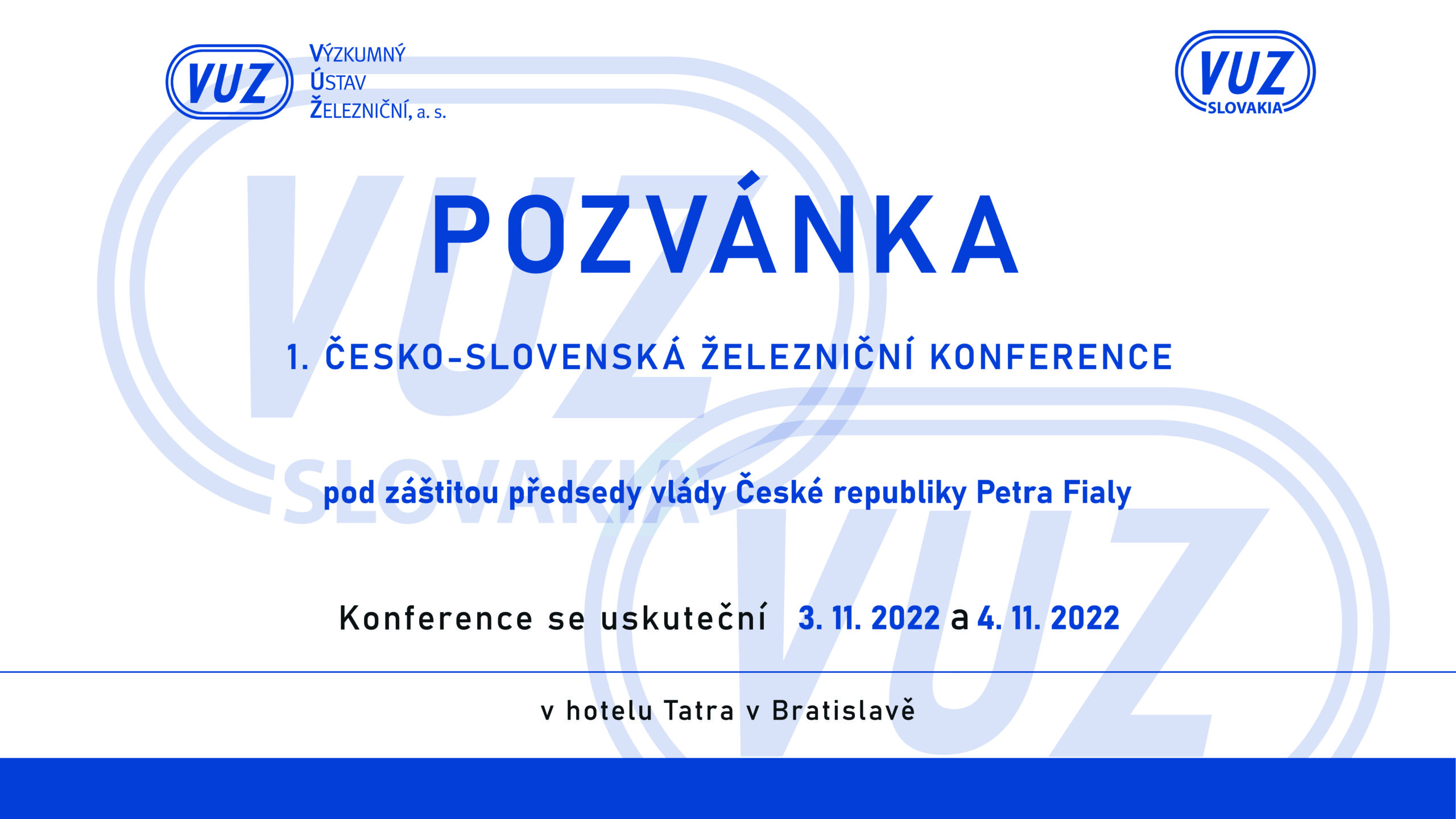 1. ČESKO-SLOVENSKÁ ŽELEZNIČNÍ KONFERENCE